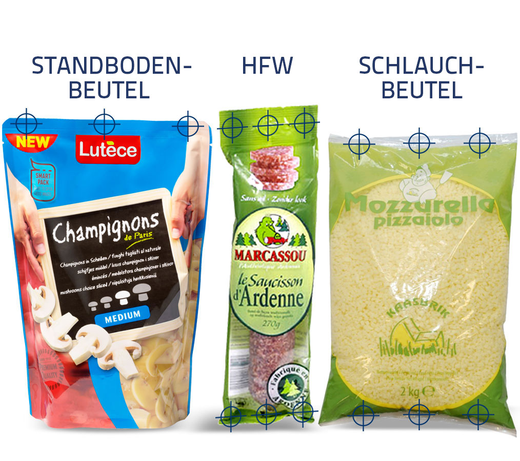 standbodenbeutel Horizontal-Flowwrap-Packung Vertical Form-Fill-Seal (VFFS) Schlauchbeutel